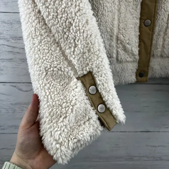 Universal Thread NWT Cream Sherpa Chunky Full Snap Jacket Size XL - Picture 7 of 8